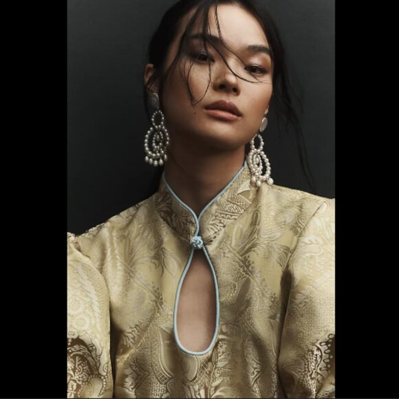 Brand New Maeve Puff-Sleeve Babydoll Mini Dress - Picture 3 of 16